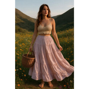 American Eagle NWT Tiered Maxi Skirt – Romantic Boho Cottagecore Style Medium